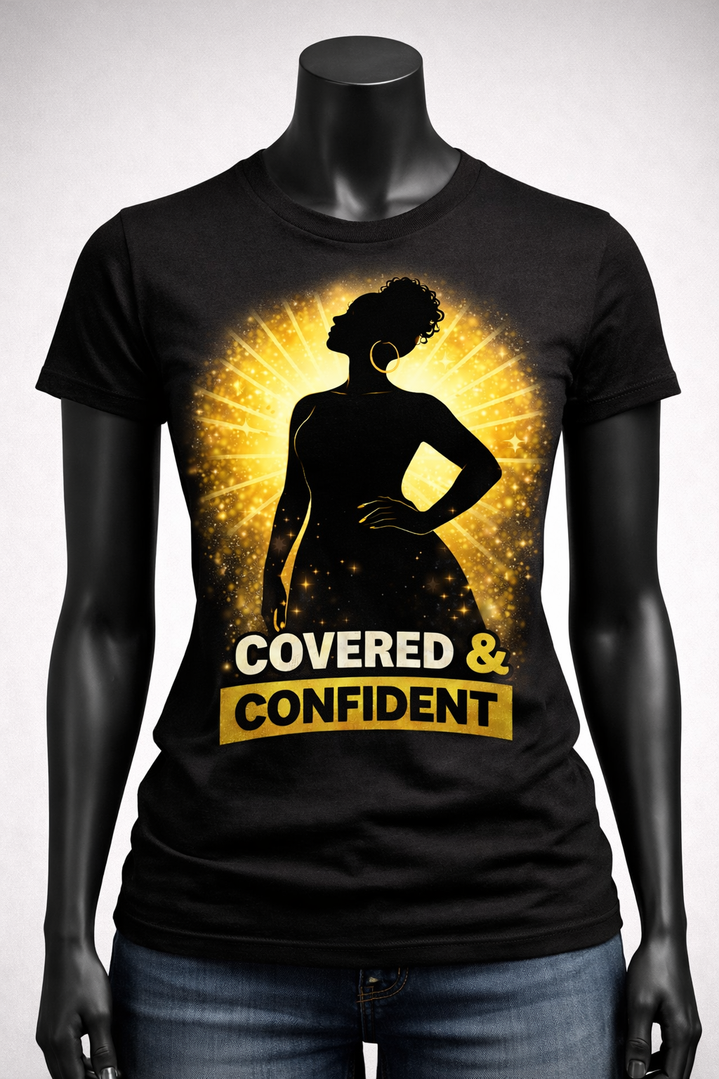 Covered and confident custom faith t-shirt