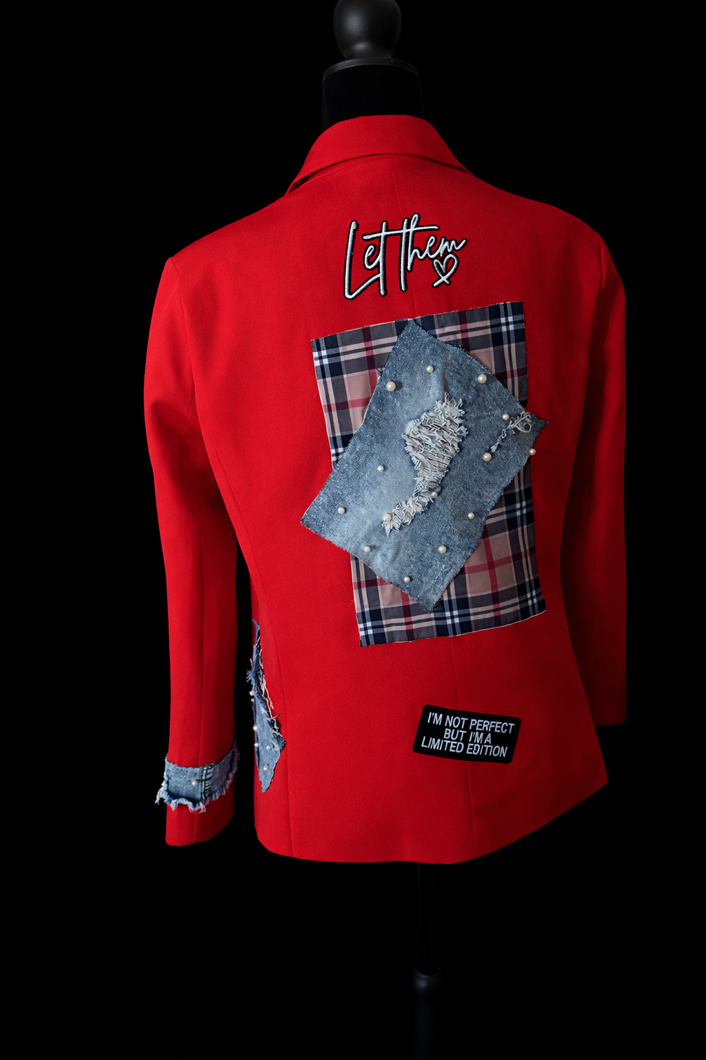 Luxury Plaid-Inspired Statement Blazer