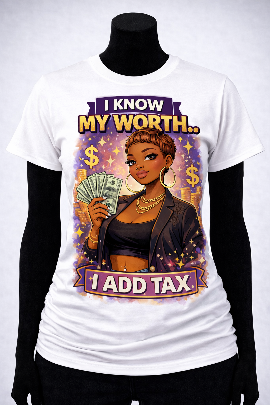I know my worth custom t-shirt